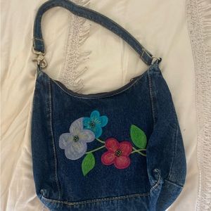 Floral Denim Purse